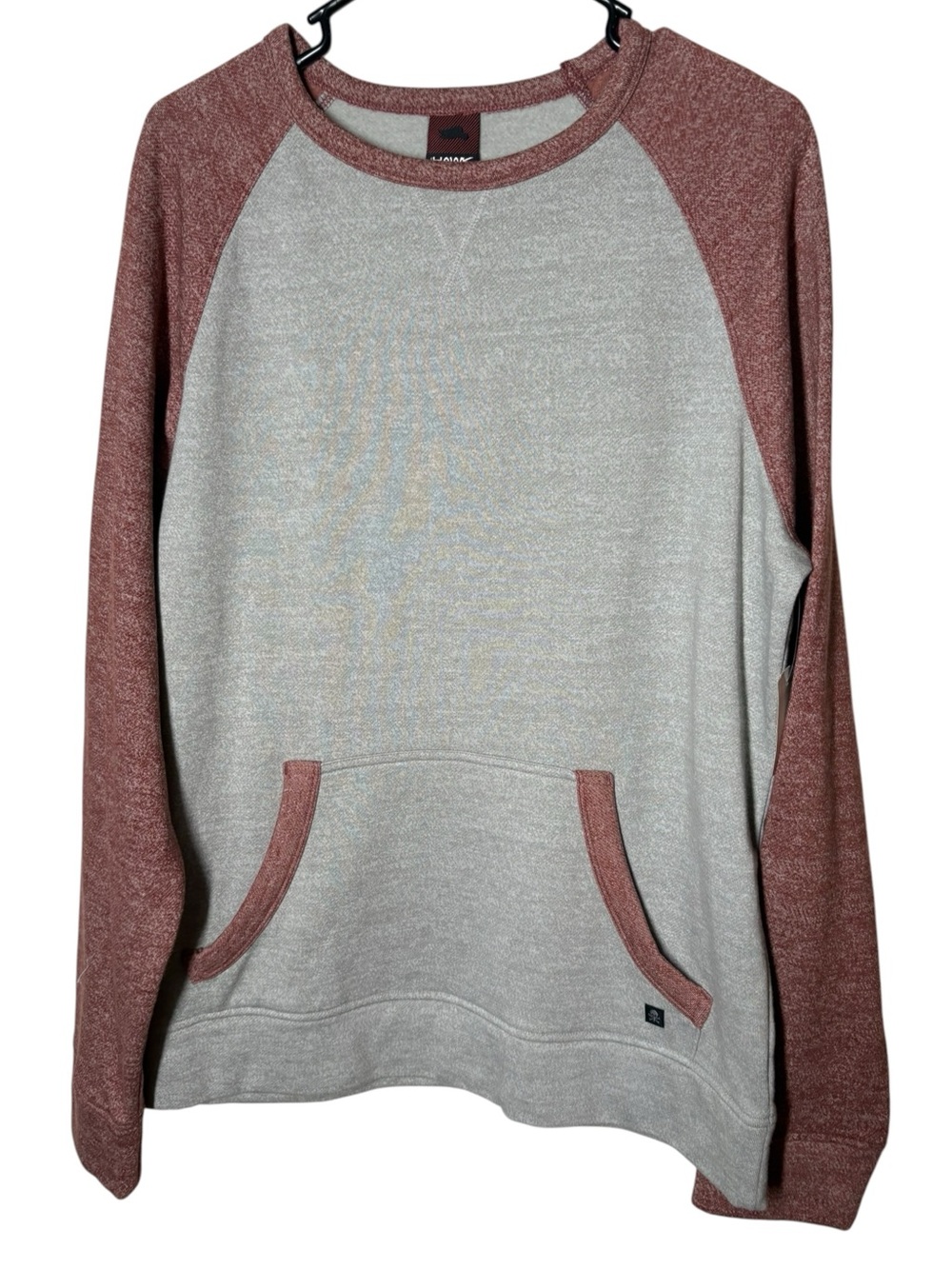 {NWT} Men's HAWK Gray & Red Y2K Skater Sweater Large